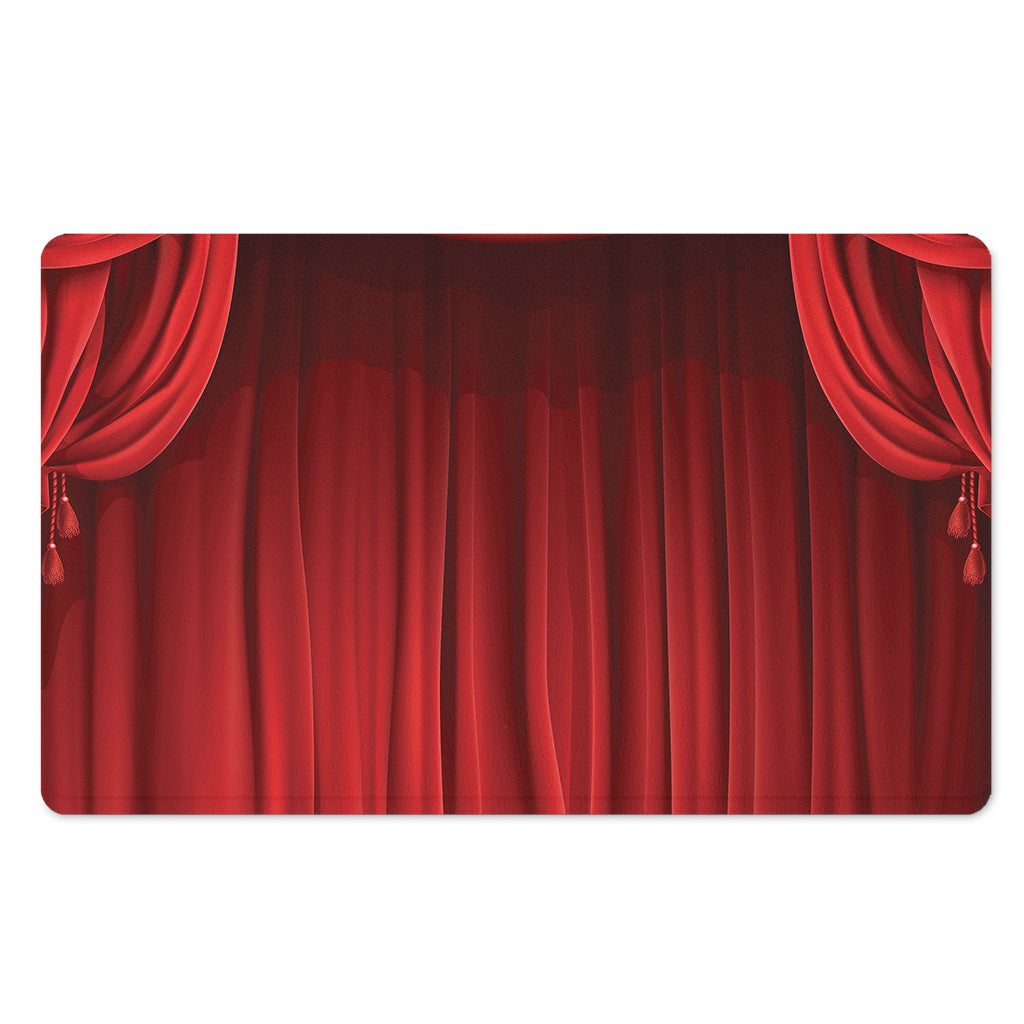 Red Curtain Theater Print Polyester Doormat