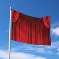 Red Curtain Theater Print Polyester Flag
