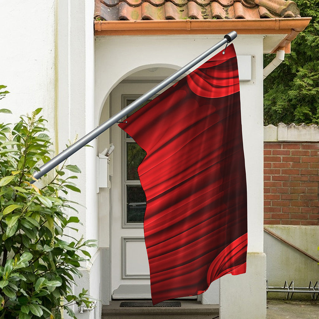 Red Curtain Theater Print Polyester Flag