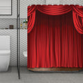 Red Curtain Theater Print Polyester Shower Curtain