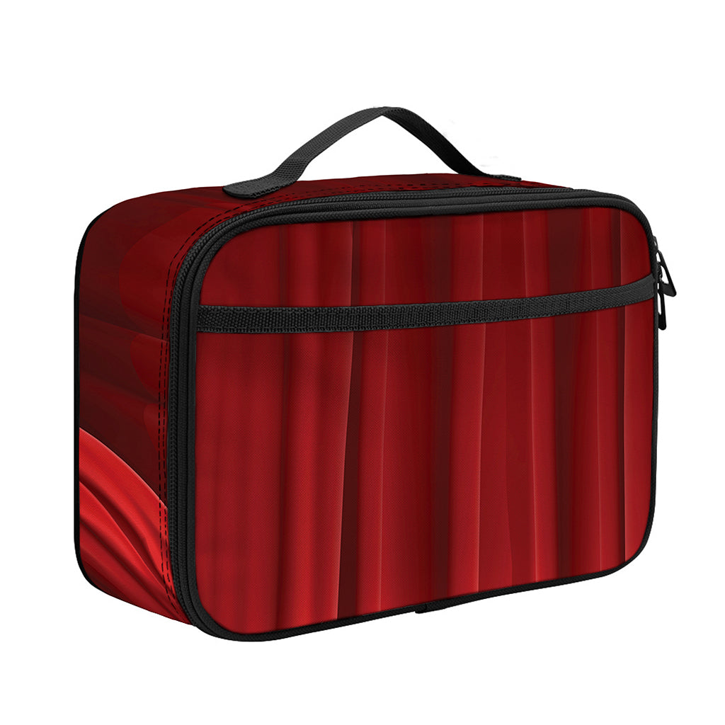 Red Curtain Theater Print Portable Lunch Bag