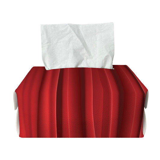 Red Curtain Theater Print Rectangle Tissue Box Cover
