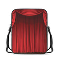 Red Curtain Theater Print Rectangular Crossbody Bag