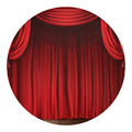 Red Curtain Theater Print Round Blanket