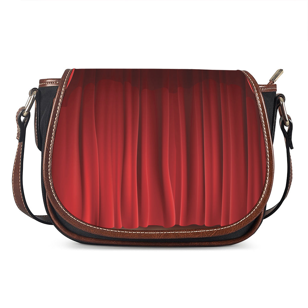 Red Curtain Theater Print Saddle Bag