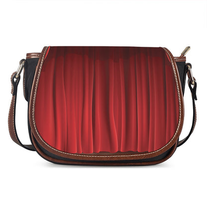 Red Curtain Theater Print Saddle Bag