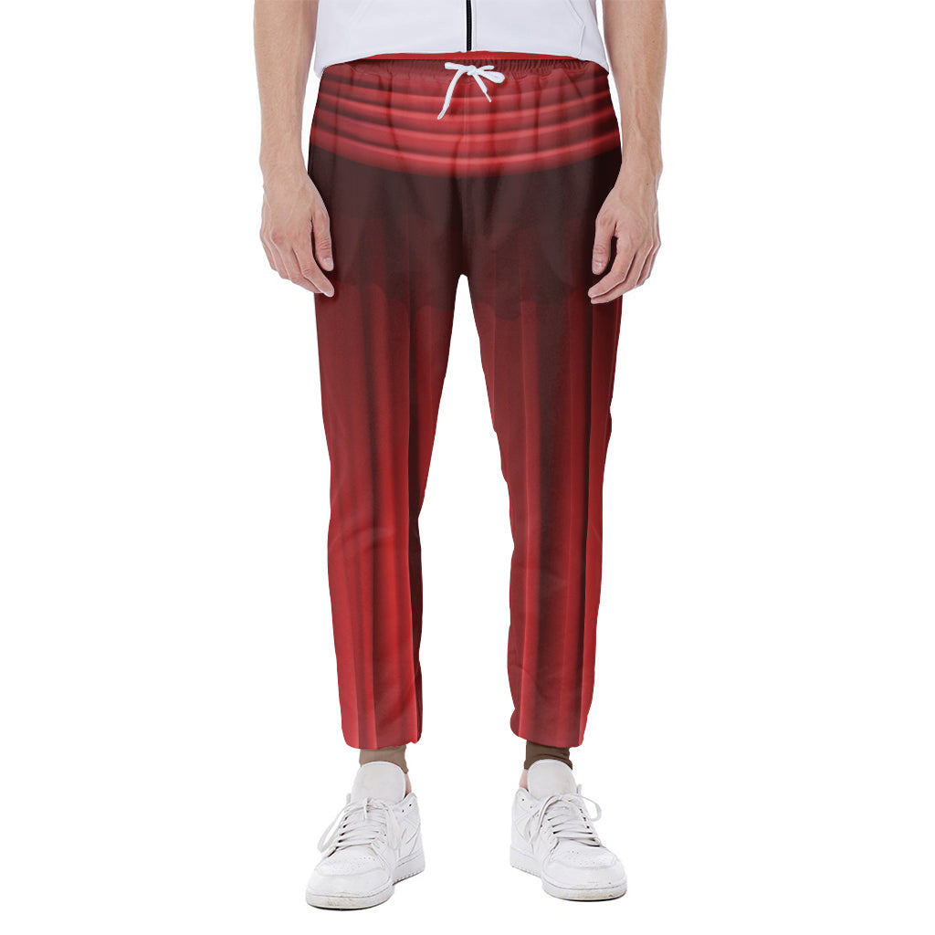 Red Curtain Theater Print Scuba Joggers