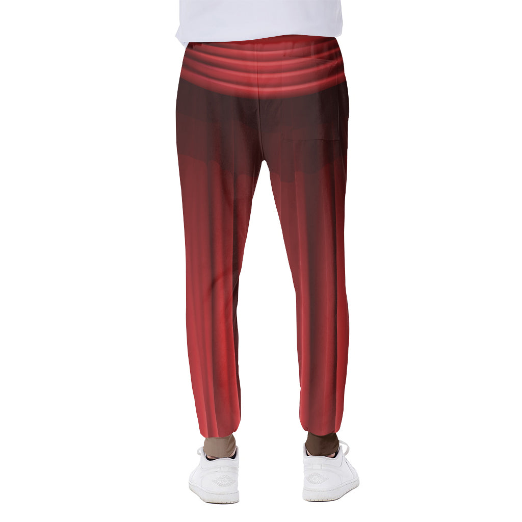 Red Curtain Theater Print Scuba Joggers