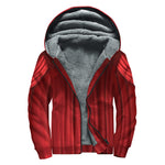 Red Curtain Theater Print Sherpa Lined Zip Up Hoodie