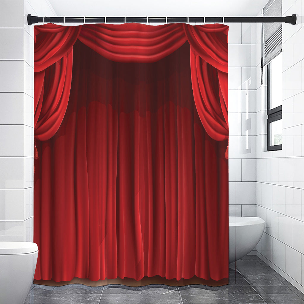Red Curtain Theater Print Shower Curtain