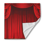 Red Curtain Theater Print Silk Bandana