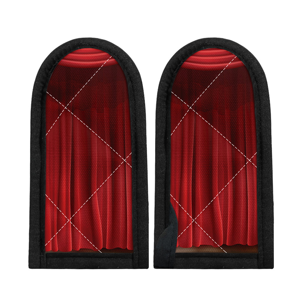 Red Curtain Theater Print Skillet Handle Cover
