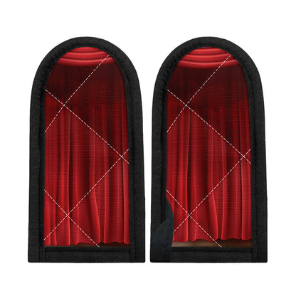 Red Curtain Theater Print Skillet Handle Cover