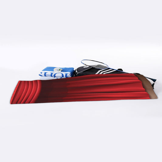 Red Curtain Theater Print Sports Towel