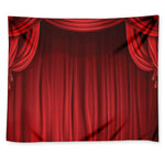 Red Curtain Theater Print Tapestry