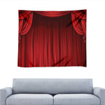 Red Curtain Theater Print Tapestry
