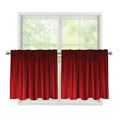 Red Curtain Theater Print Tier Curtains