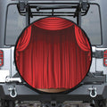 Red Curtain Theater Print Tire Cover