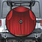 Red Curtain Theater Print Tire Cover With Camera Hole