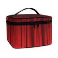 Red Curtain Theater Print Travel Makeup Bag