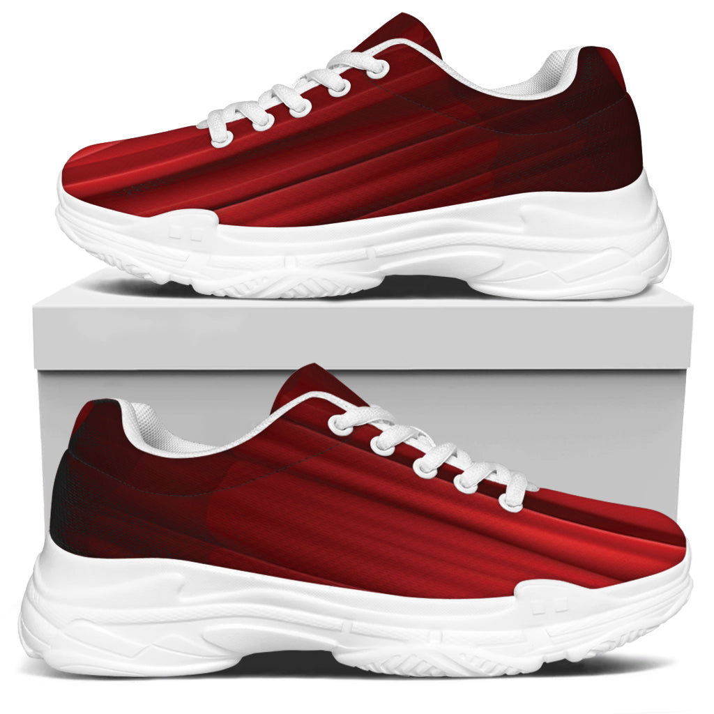 Red Curtain Theater Print White Chunky Shoes