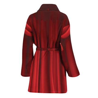 Red Curtain Theater Print Women's Bathrobe