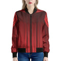 Red Curtain Theater Print Women's Bomber Jacket