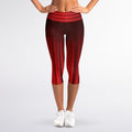 Red Curtain Theater Print Women's Capri Leggings
