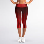 Red Curtain Theater Print Women's Capri Leggings