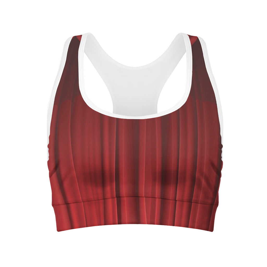 Red Curtain Theater Print Women's Sports Bra