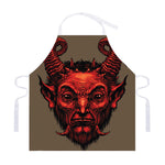 Red Devil Satan Print Adjustable Apron