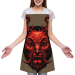 Red Devil Satan Print Adjustable Apron