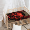 Red Devil Satan Print Baby Crib Sheet