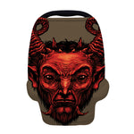 Red Devil Satan Print Baby Seat Cover
