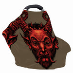 Red Devil Satan Print Baby Seat Cover
