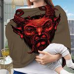 Red Devil Satan Print Baby Seat Cover