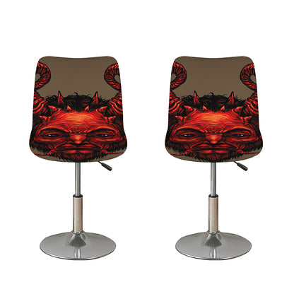 Red Devil Satan Print Bar Stool Covers