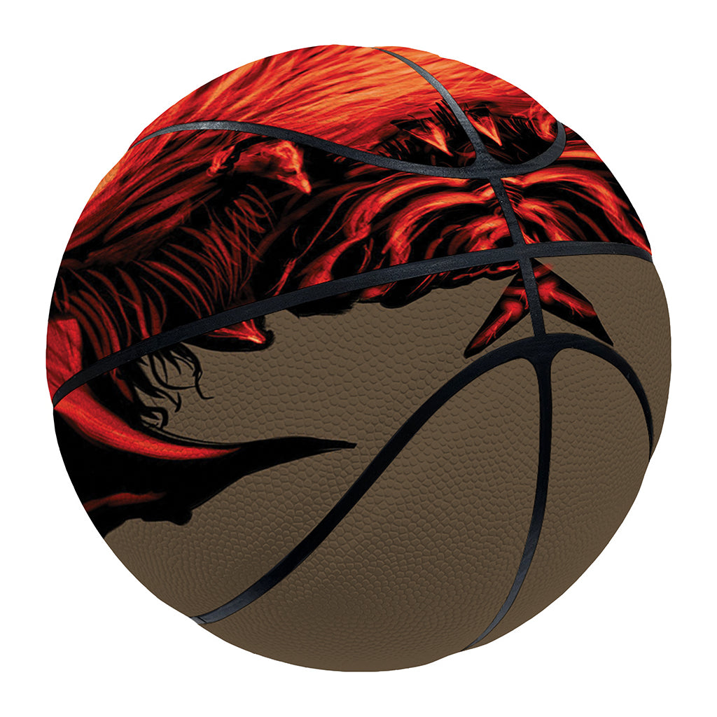Red Devil Satan Print Basketball