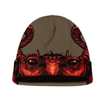 Red Devil Satan Print Beanie