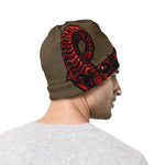 Red Devil Satan Print Beanie