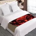 Red Devil Satan Print Bed Runner