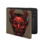 Red Devil Satan Print Bifold Wallet