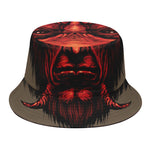 Red Devil Satan Print Bucket Hat
