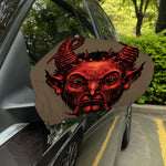 Red Devil Satan Print Car Side Mirror Covers