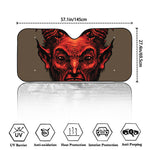 Red Devil Satan Print Car Windshield Sun Shade