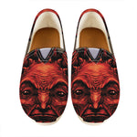 Red Devil Satan Print Casual Shoes