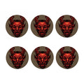Red Devil Satan Print Coaster Set