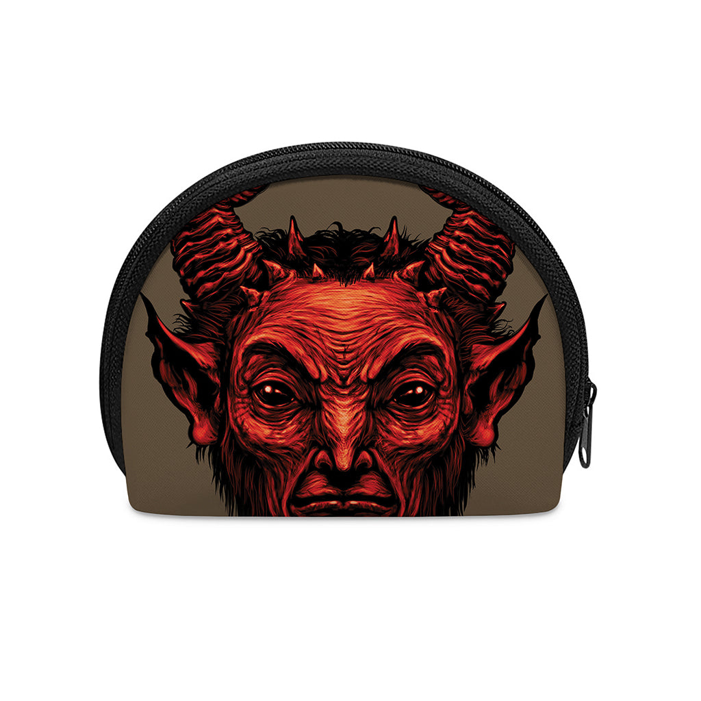 Red Devil Satan Print Coin Purse