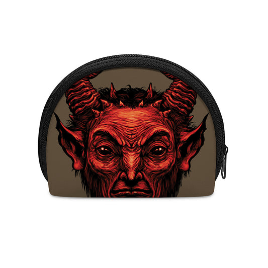 Red Devil Satan Print Coin Purse