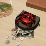 Red Devil Satan Print Coin Purse